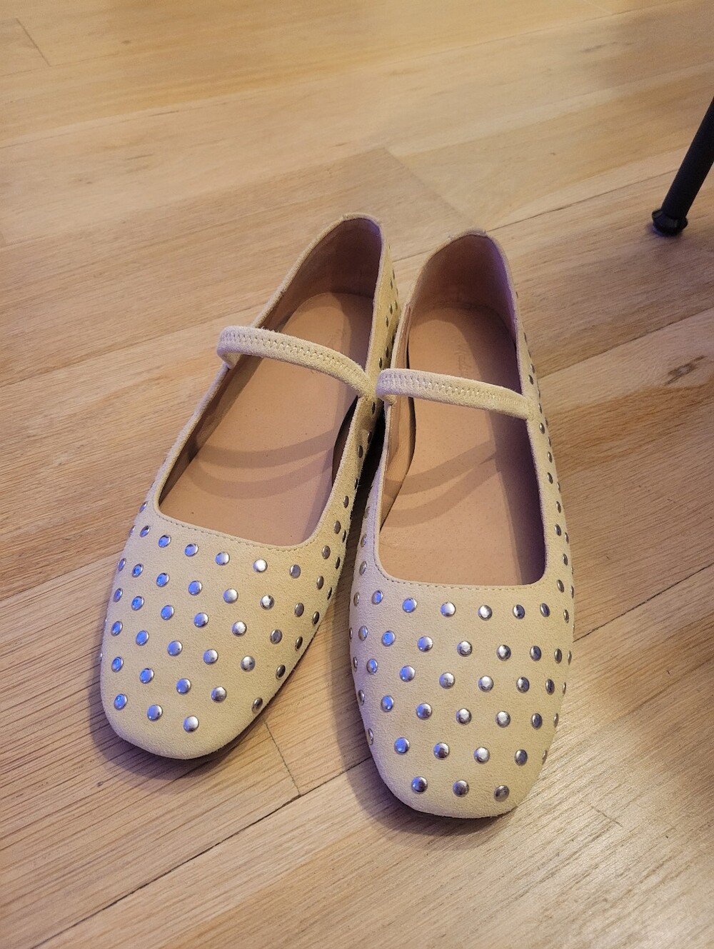 Madewell Studded Yellow The Greta Ballet Flats